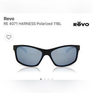 REVO Sunglasses RE4071 11 HARNESS Matte Black Square Frames with Silver lenses